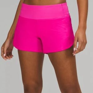 NWT lululemon Speed Up Short MR 4in POW PINK
